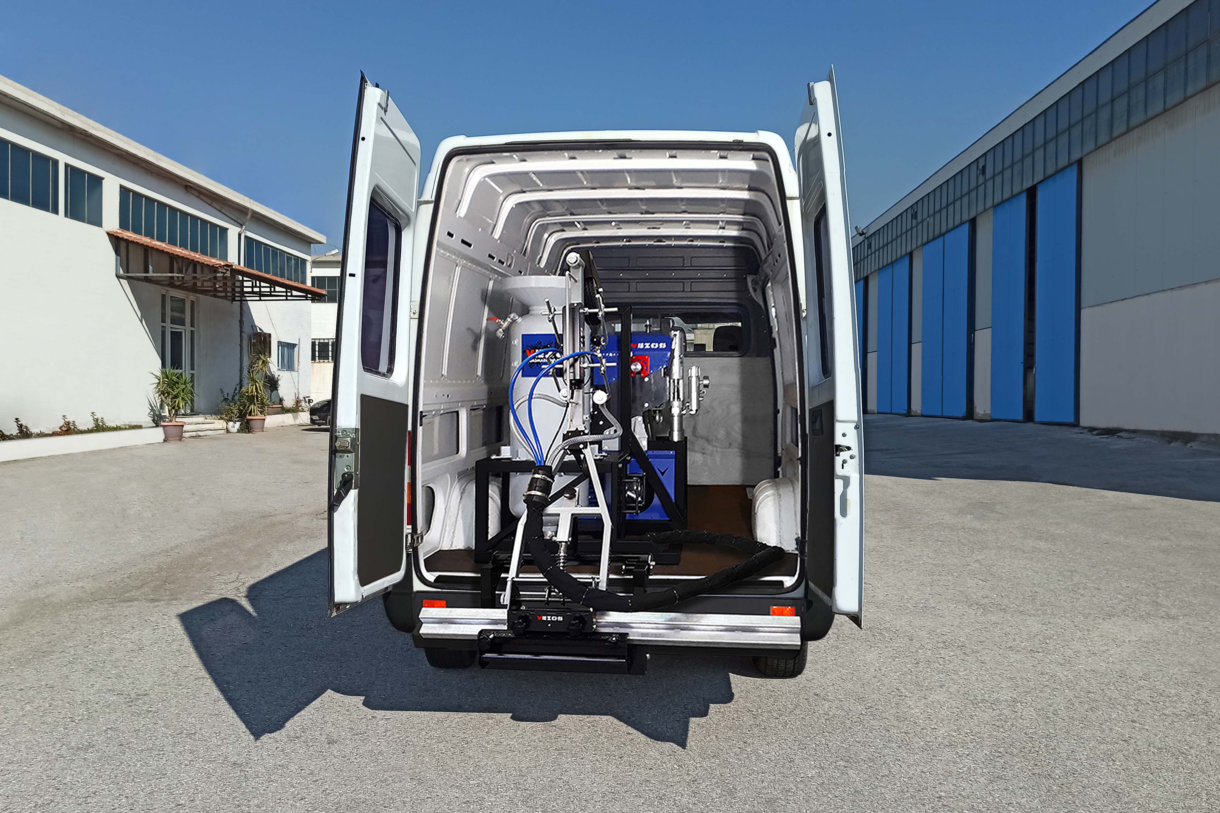 vezos line striping van - road marking truck - line marking truck