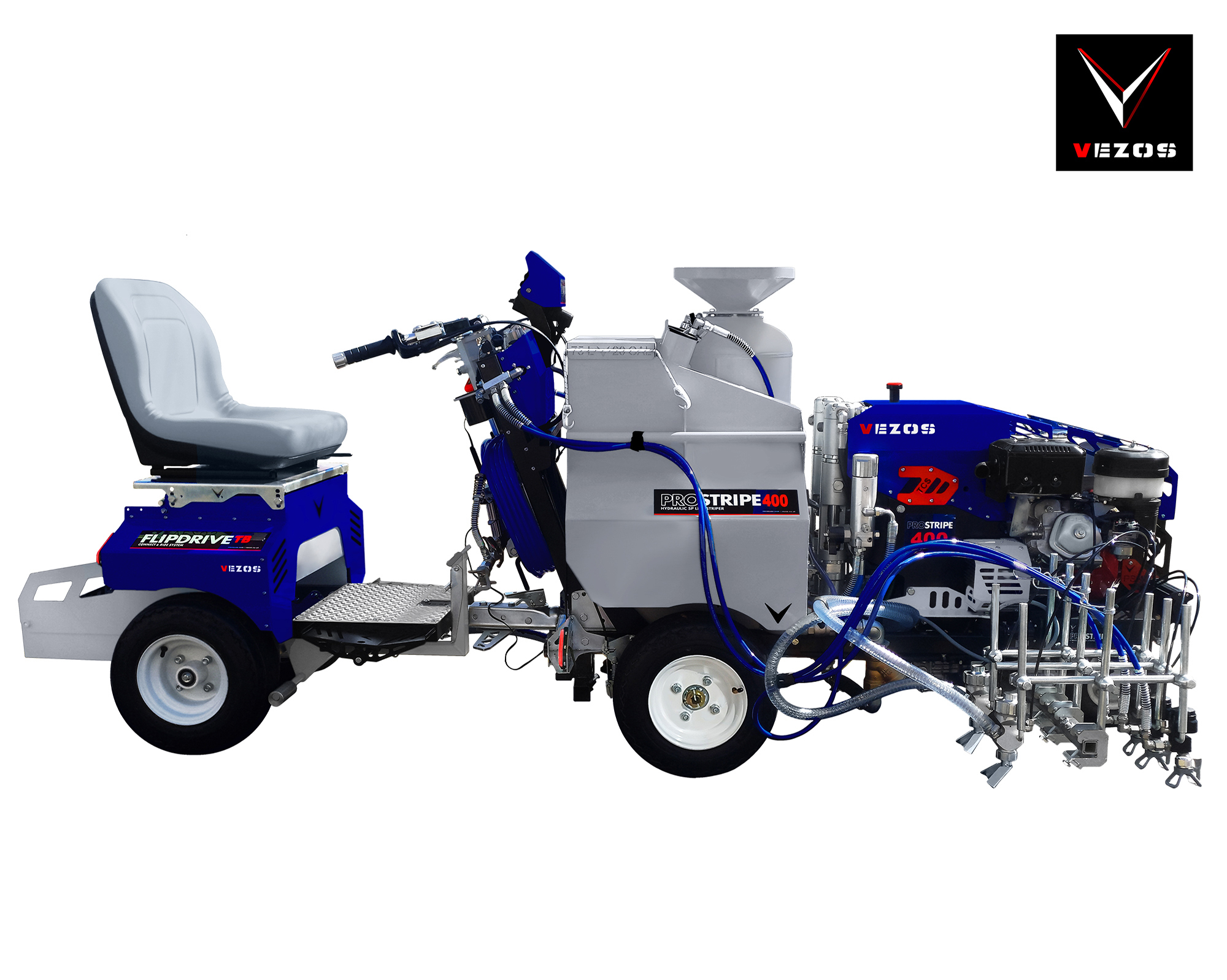 automatic self propelled line striper prostripe 400 with with pedal motion flipdrive rider
