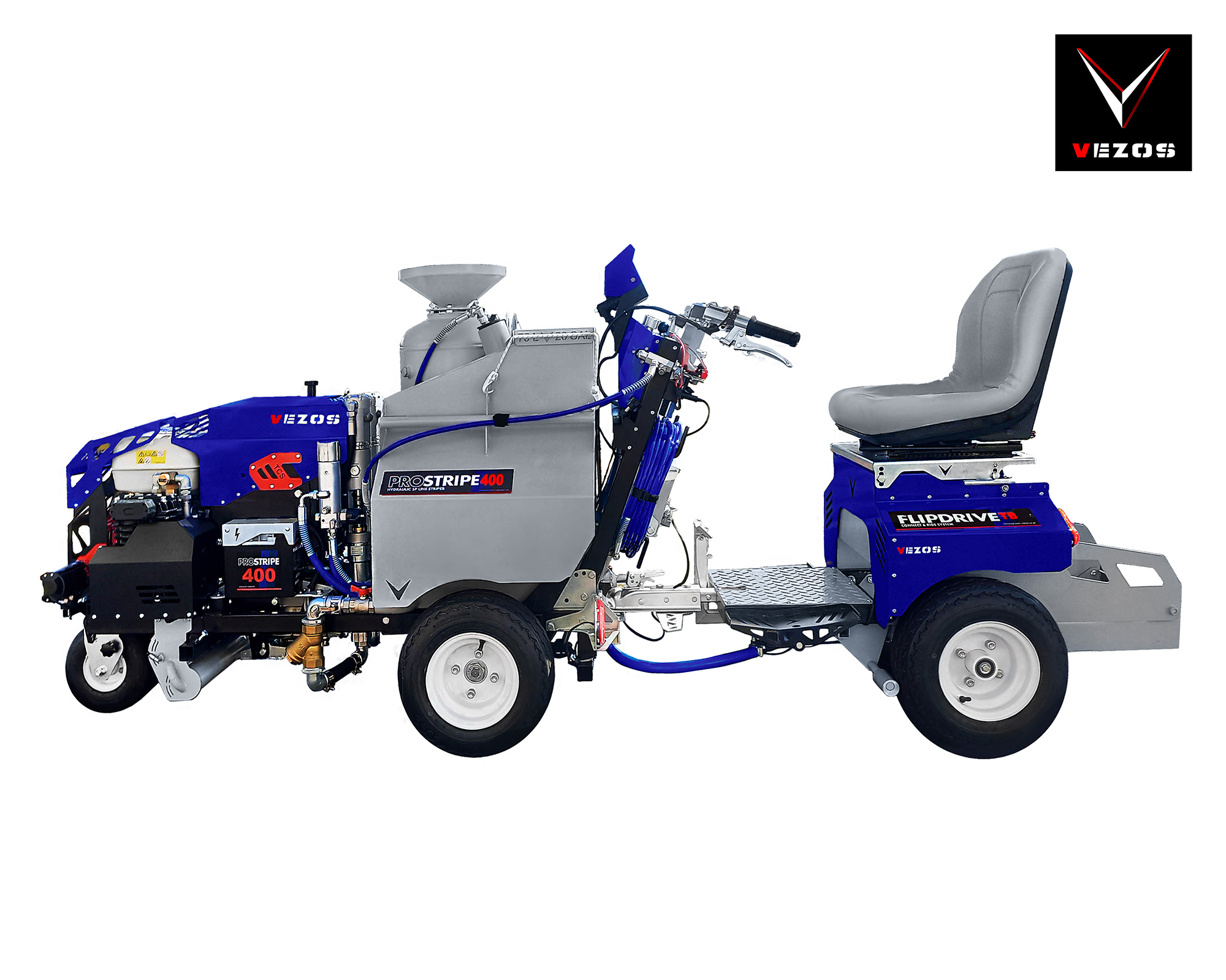 automatic self propelled line striper vezos prostripe 400 double color with rider