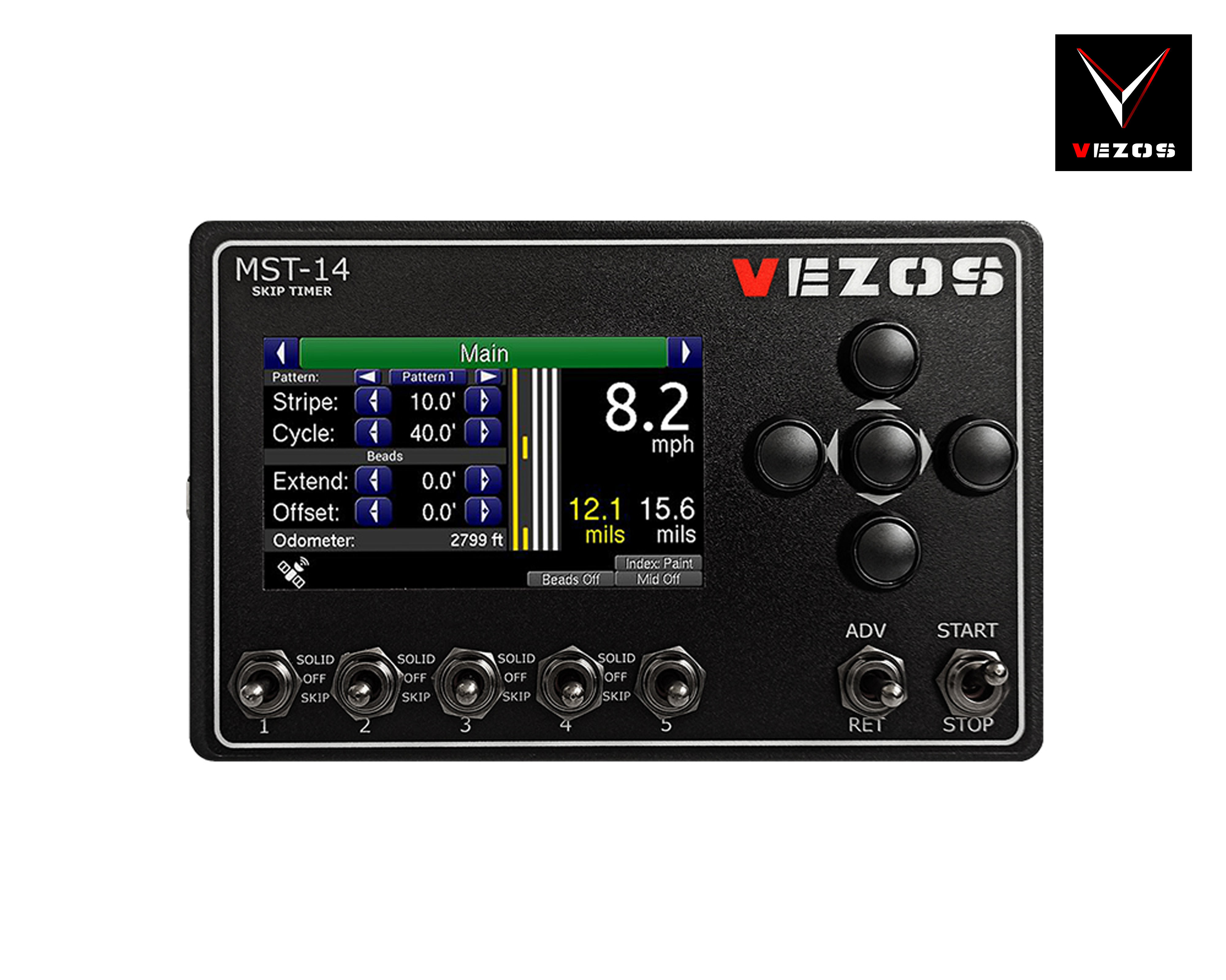 SKIPLINE MST-14 - 5 Channel Road Marking Controller (Skip Timer Operation Screen)